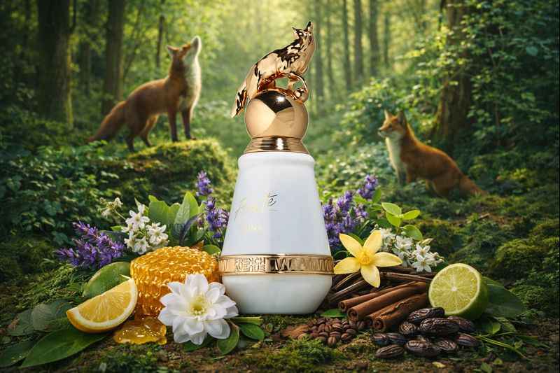 Perfume unisex dulce con miel y tabaco