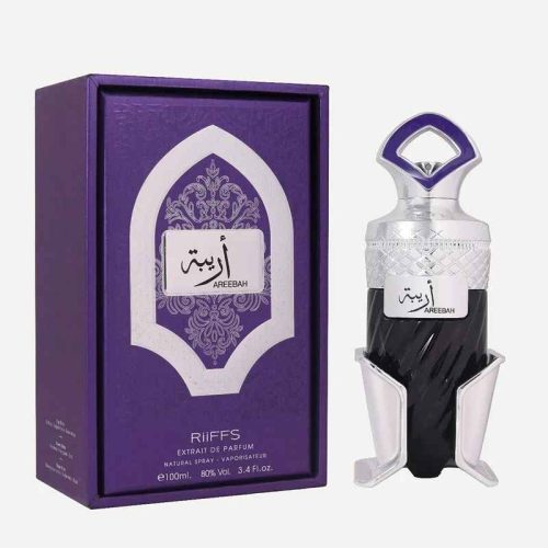Vista frontal del perfume Areebah Riiffs
