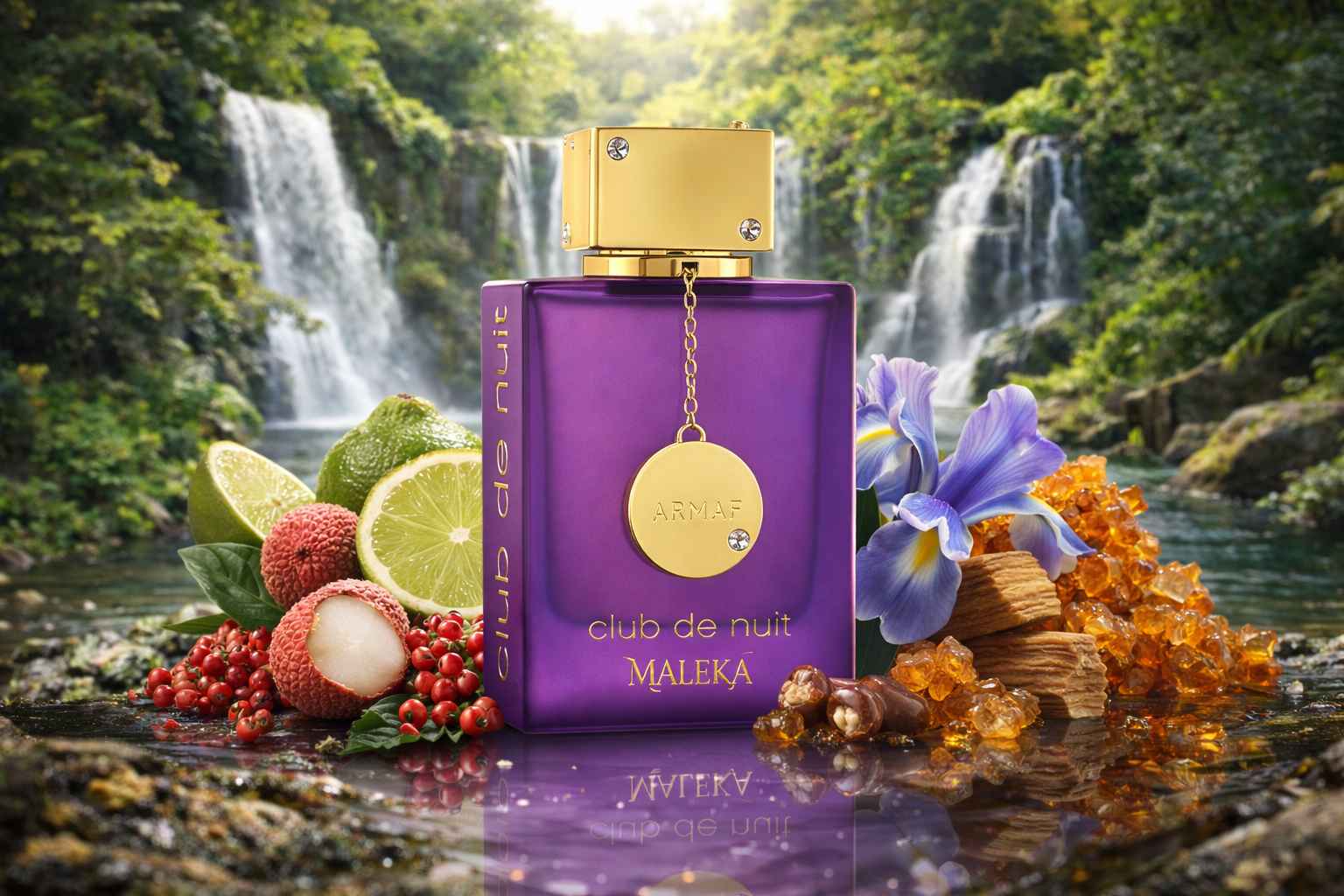 Diseño elegante del frasco Club De Nuit Maleka