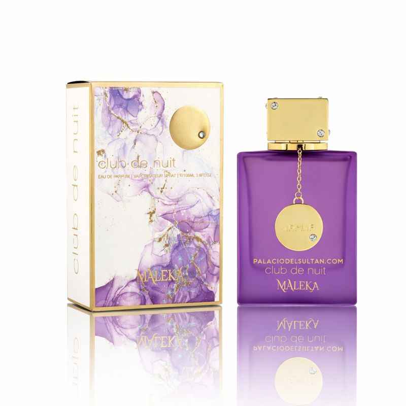 Caja y frasco originales del perfume Club De Nuit Maleka