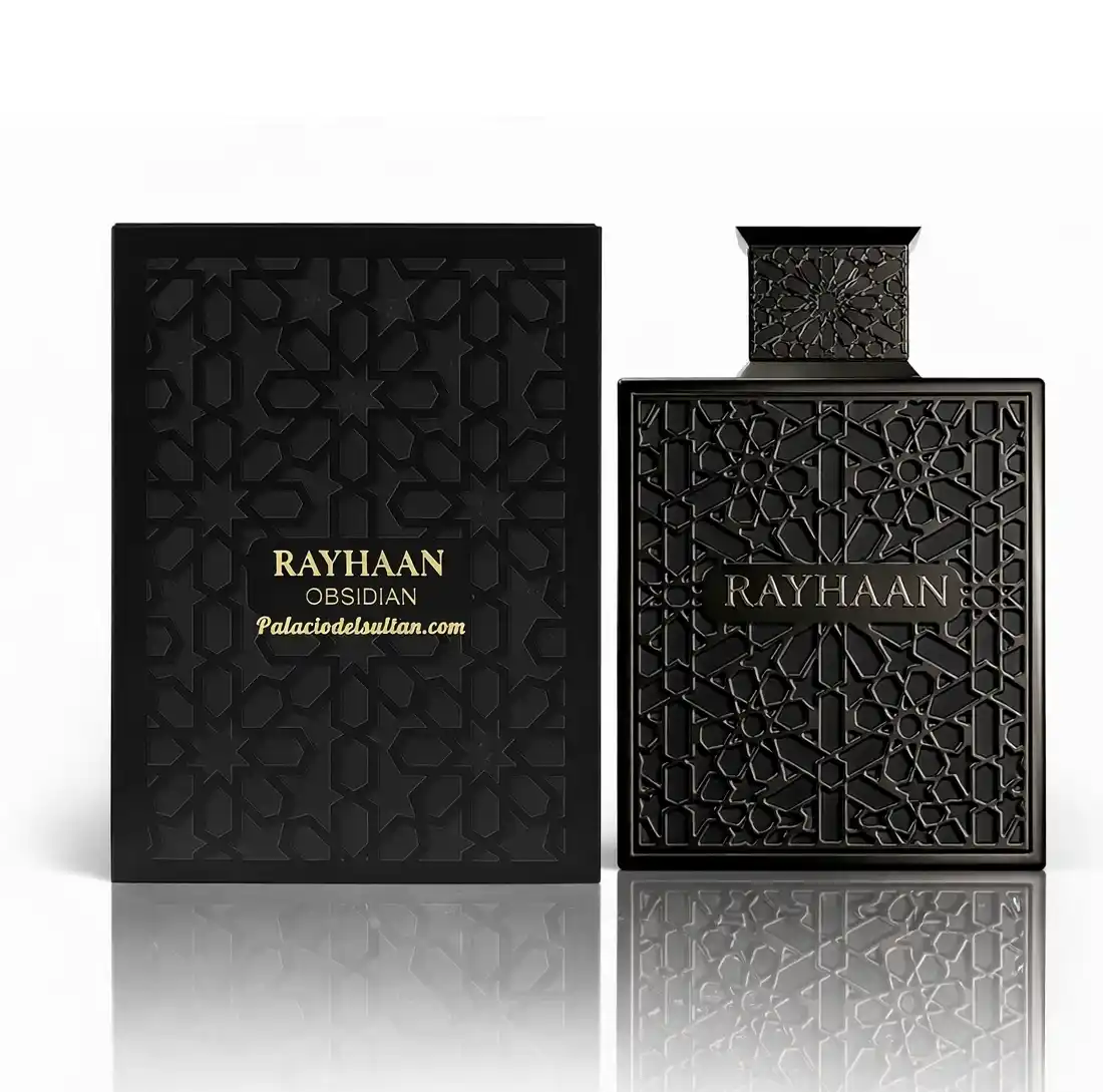 Presentación original de Rayhaan Obsidian EDP 100 ml