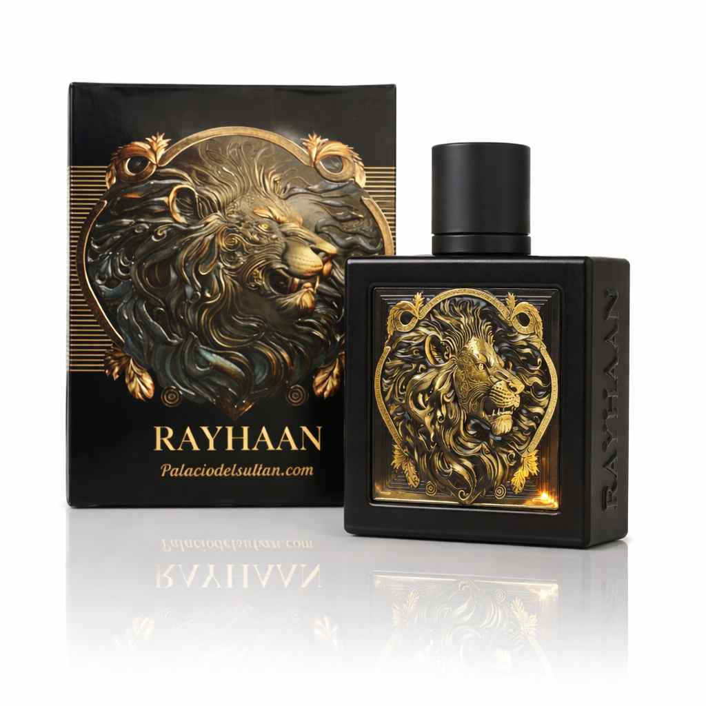 Rayhaan Lion EDP 100 ml presentación completa del producto