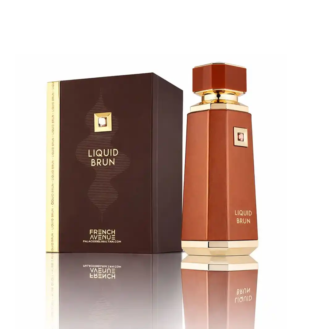 Frasco original French Avenue Liquid Brun EDP 100 ml perfume árabe para hombre elegante y duradero