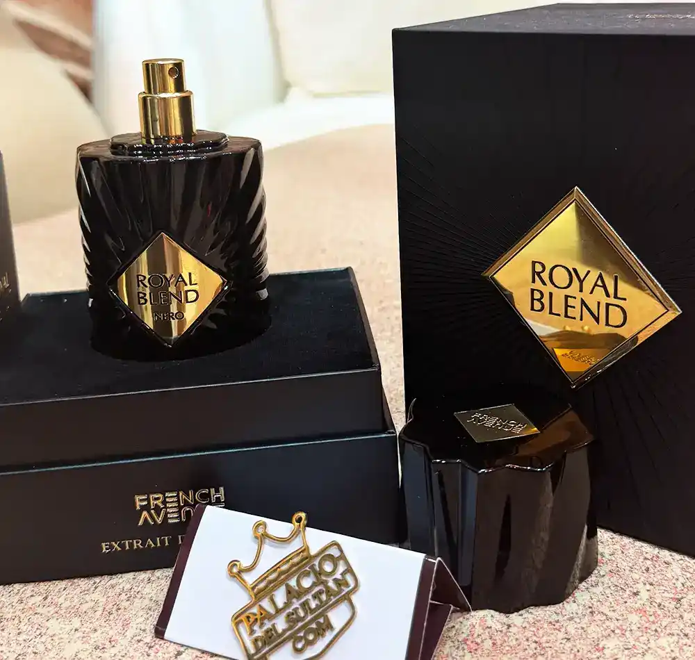 Presentación completa del perfume Royal Blend Nero 100 ml