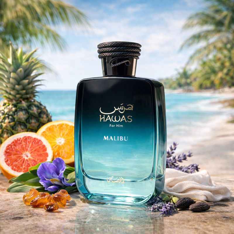 Rasasi Hawas Malibu perfume para calor