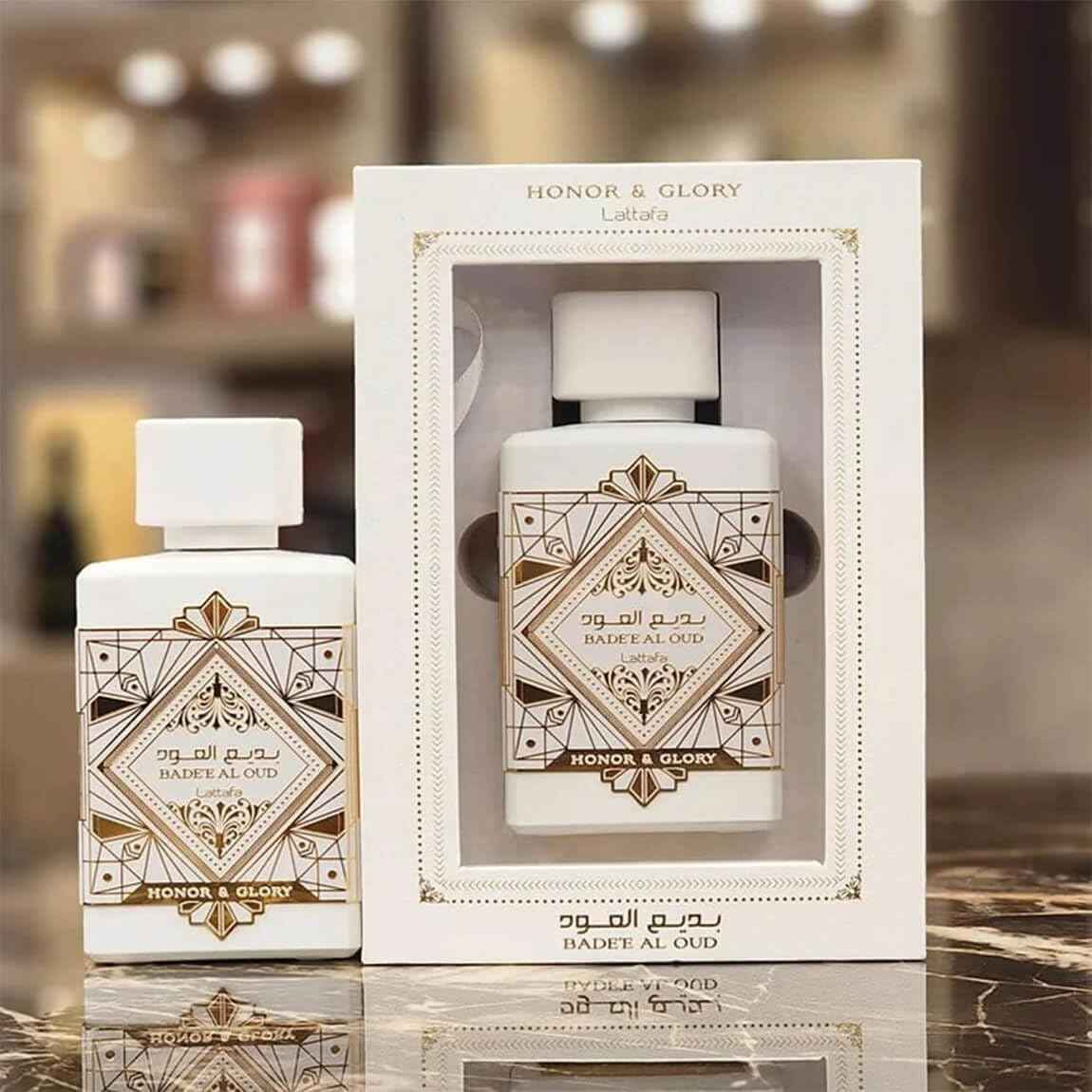 Caja oficial perfume Honor & Glory Lattafa