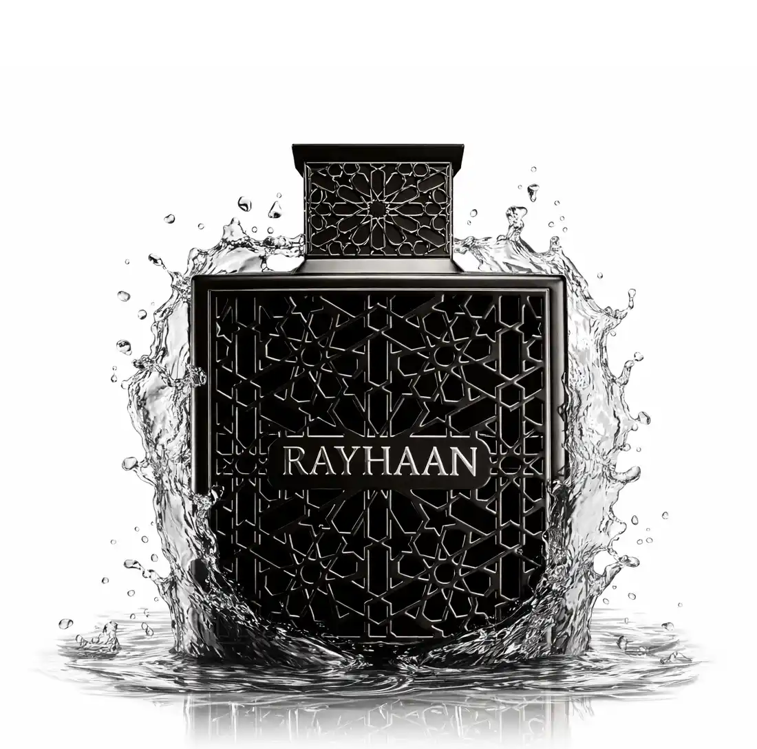 Rayhaan Obsidian Eau de Parfum vista frontal del producto