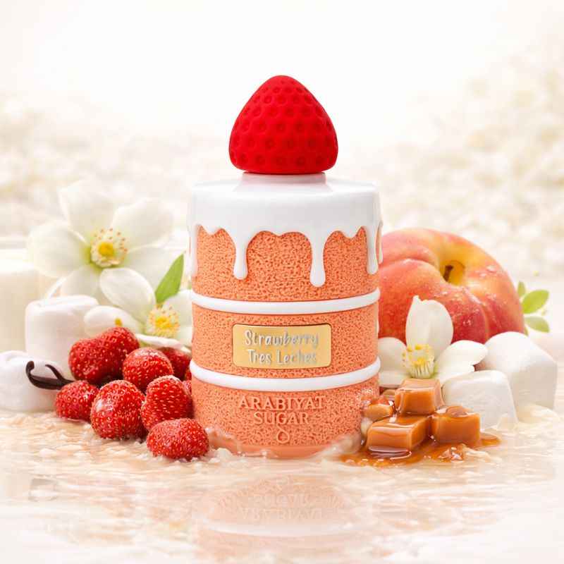 Strawberry Tres Leches perfume dulce con caramelo y azúcar