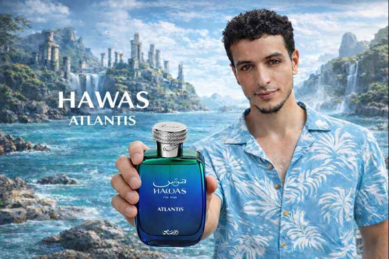 Perfume árabe marino Rasasi Hawas Atlantis for him