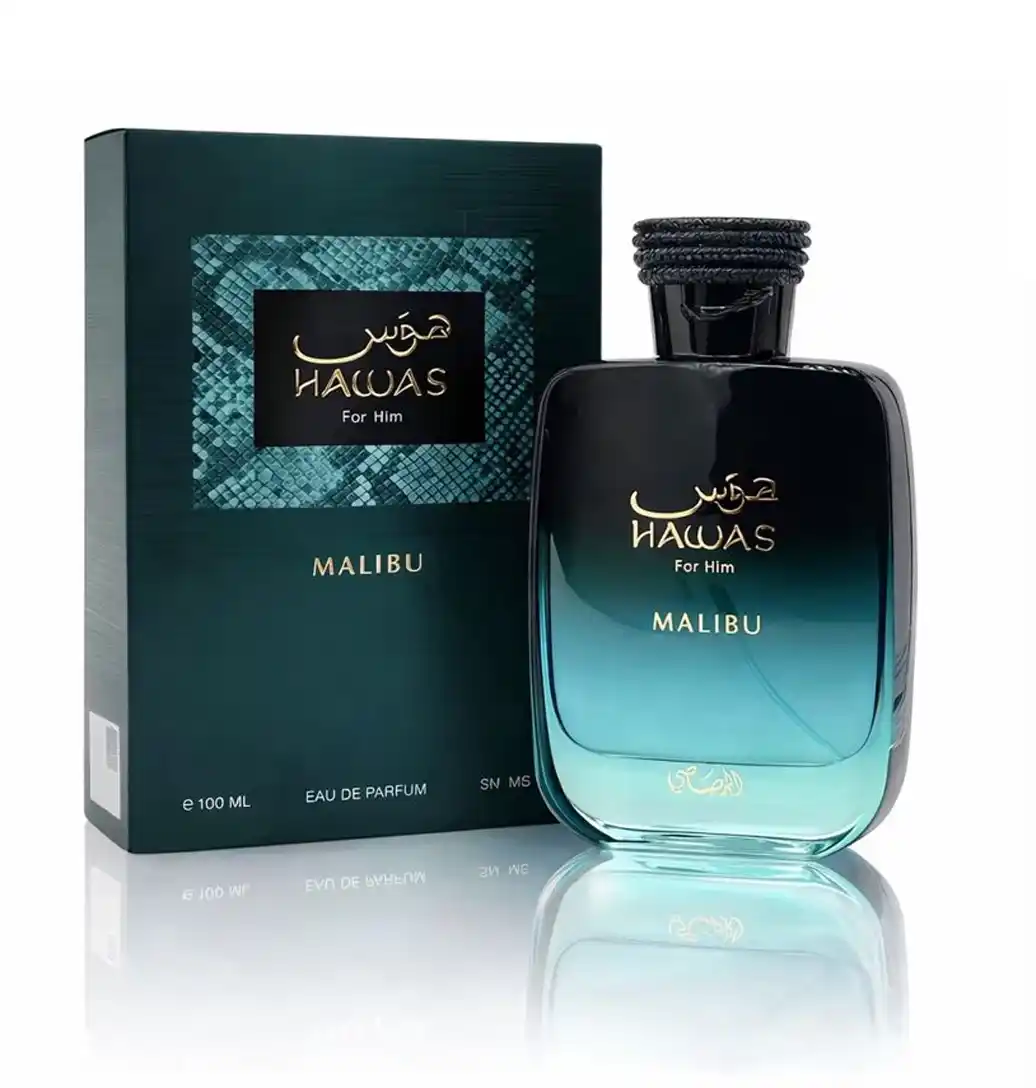 Perfume árabe tropical Rasasi Hawas Malibu