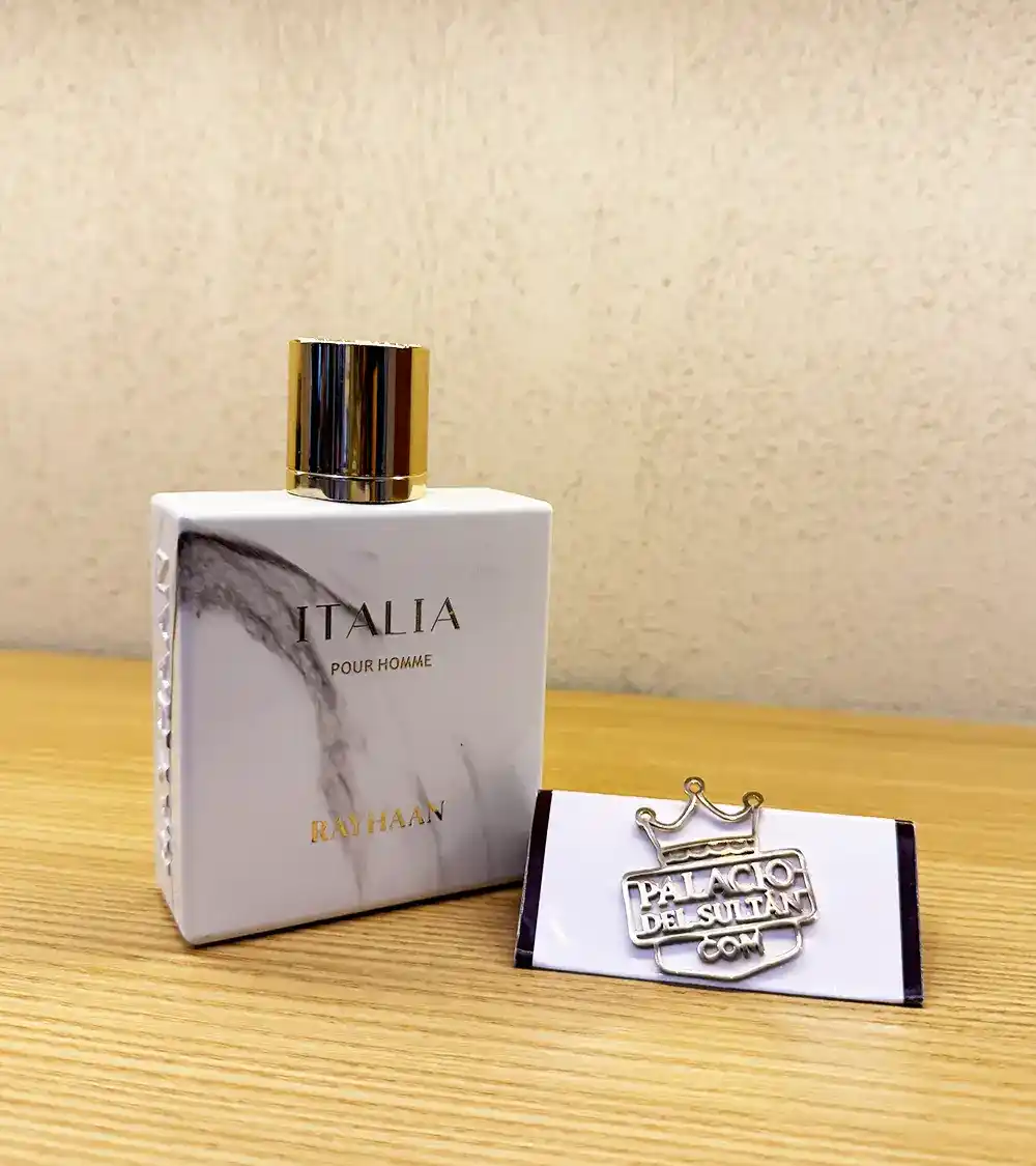 Vista frontal del perfume Rayhaan Italia Pour Homme