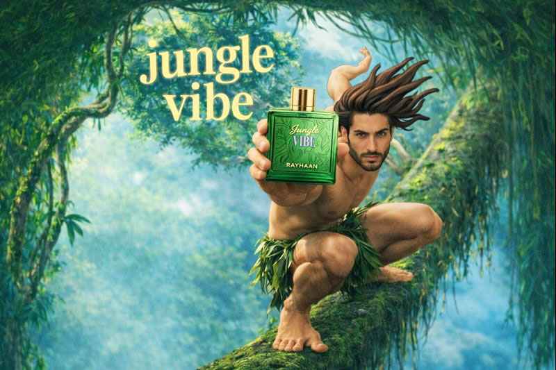 Rayhaan Jungle Vibe presentado como perfume de diario