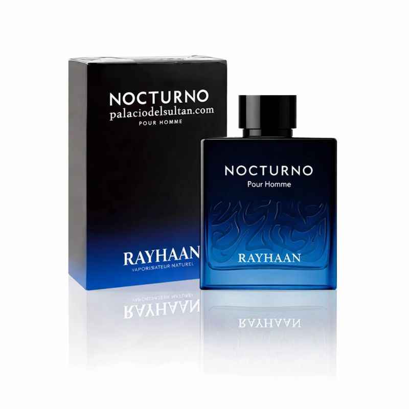 Presentación completa del perfume Rayhaan Nocturno