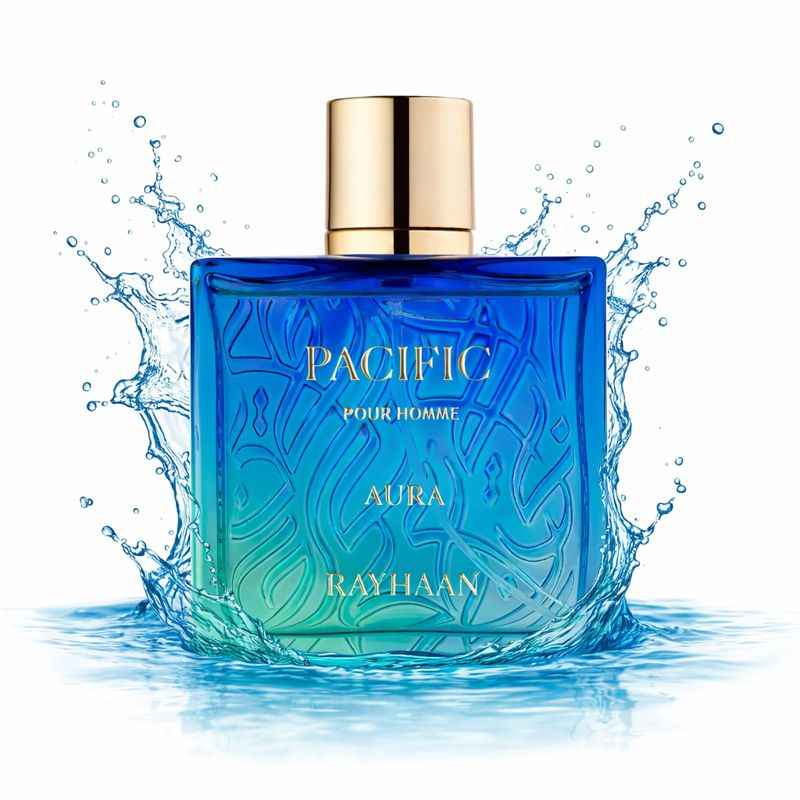 Frasco de Rayhaan Pacific Aura Eau de Parfum 100 ml