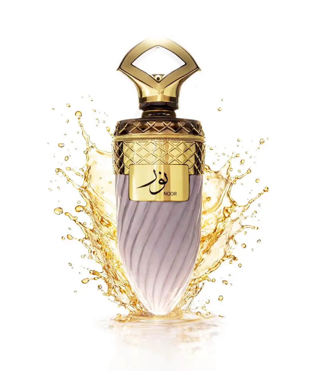 Detalle del frasco Riiffs Noor perfume árabe unisex