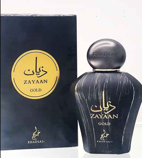 Caja y frasco Zayaan Gold Khadlaj perfume