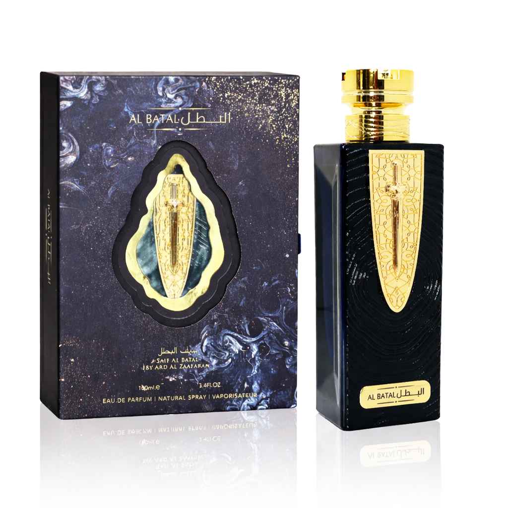 Perfume árabe Saif Al Batal hombre sobre fondo blanco