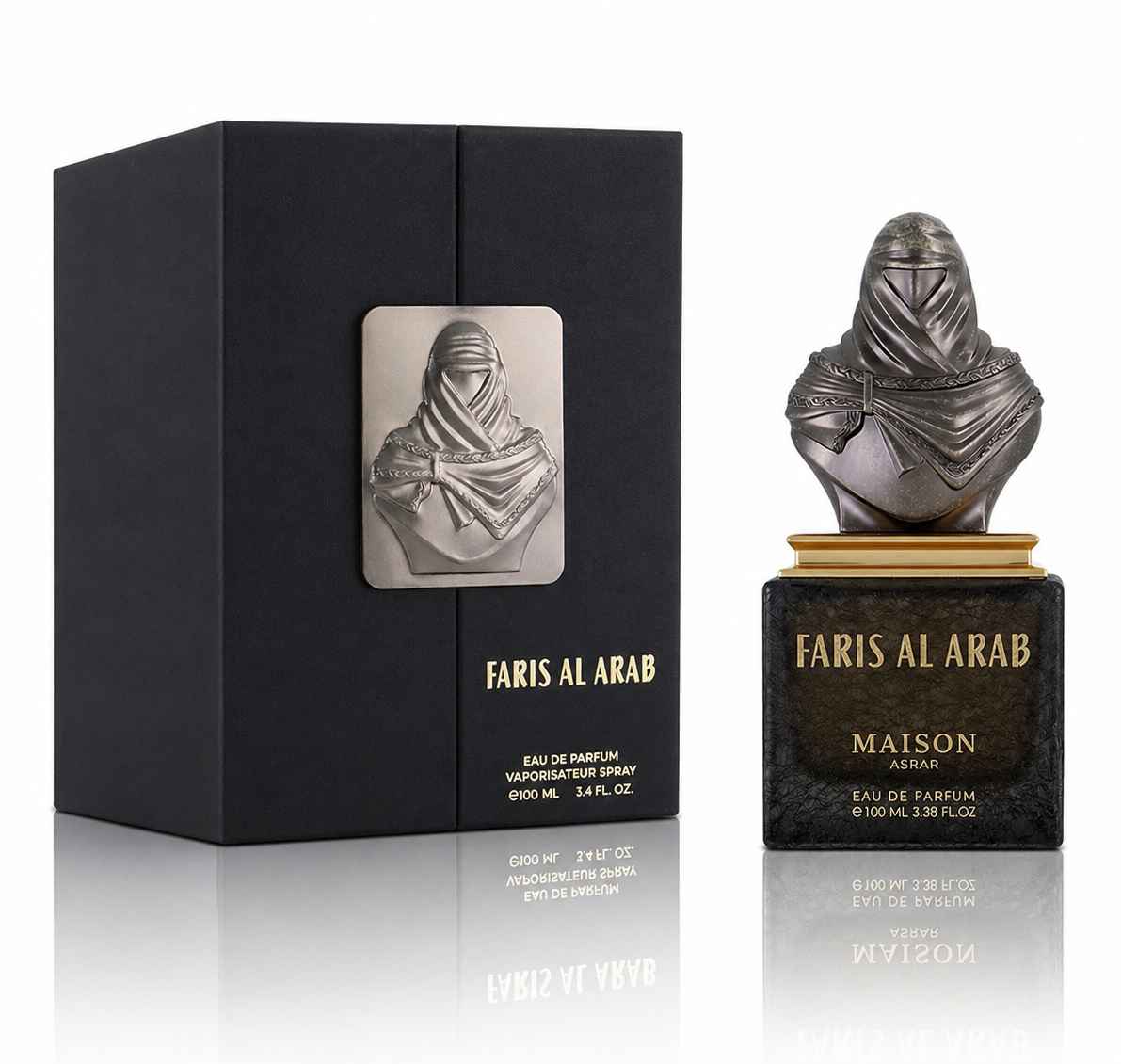 Maison Asrar Faris Al Arab producto real fotografiado para catálogo de tienda.