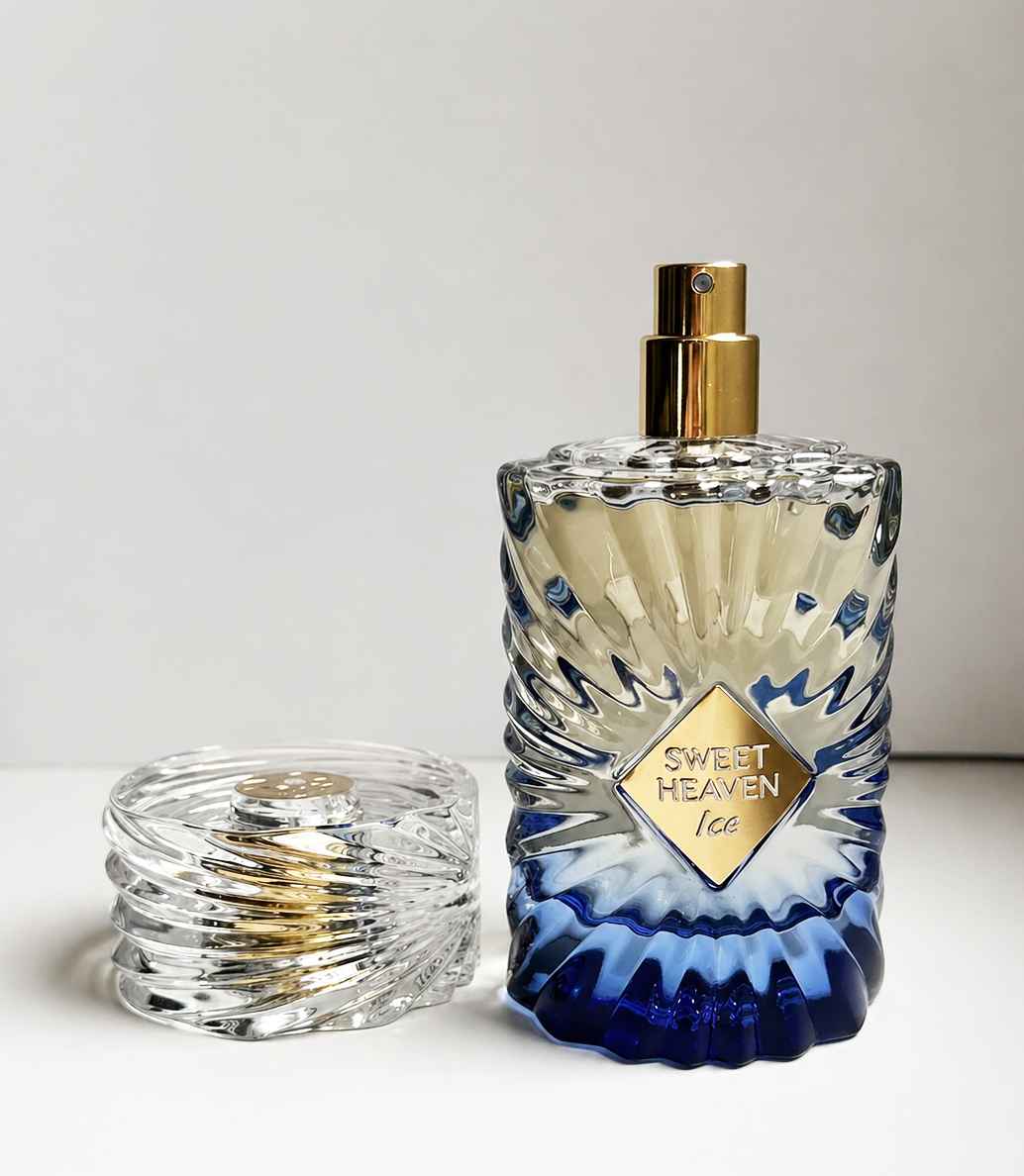 Gulf Orchid Sweet Heaven Ice primer plano del tapón y textura del envase