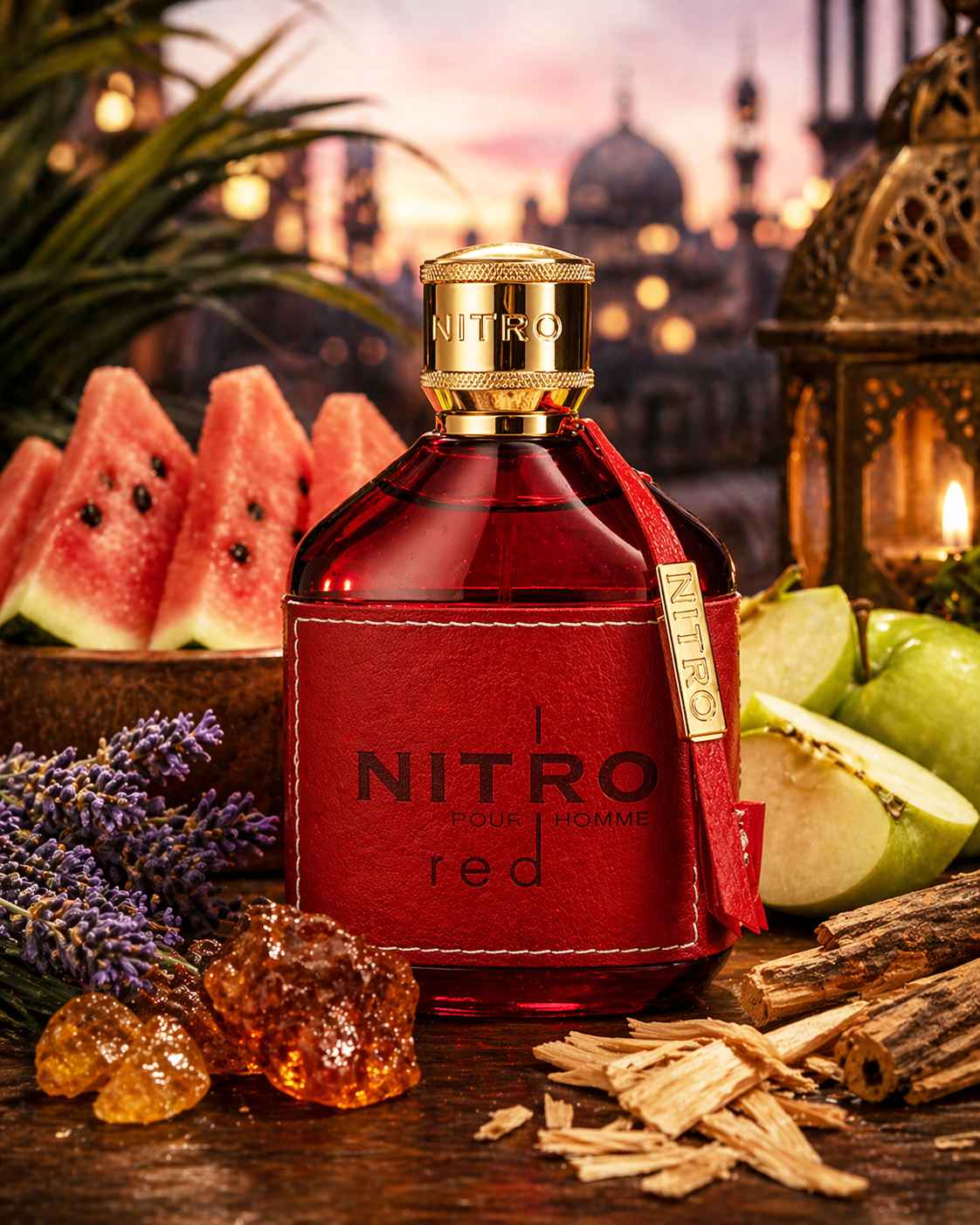 Dumont Nitro Red composición libre con ambiente acuático y carácter afrutado moderno