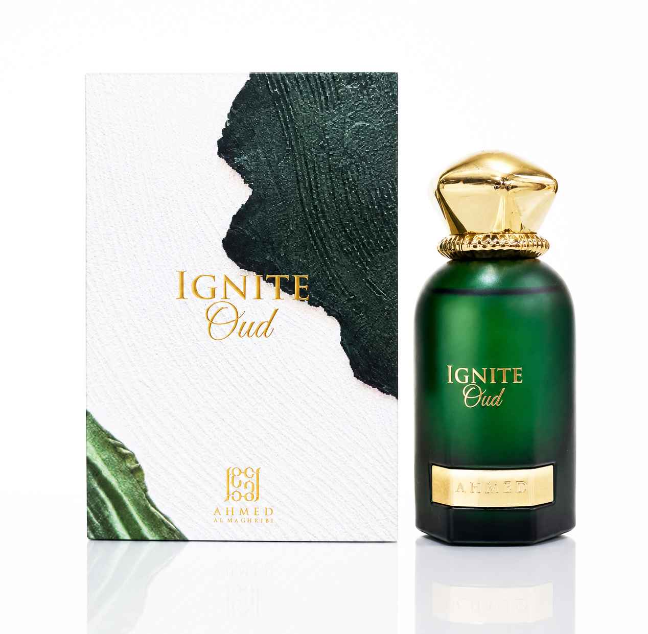 Ignite Oud EDP 60 ml con cuero y fondo amaderado