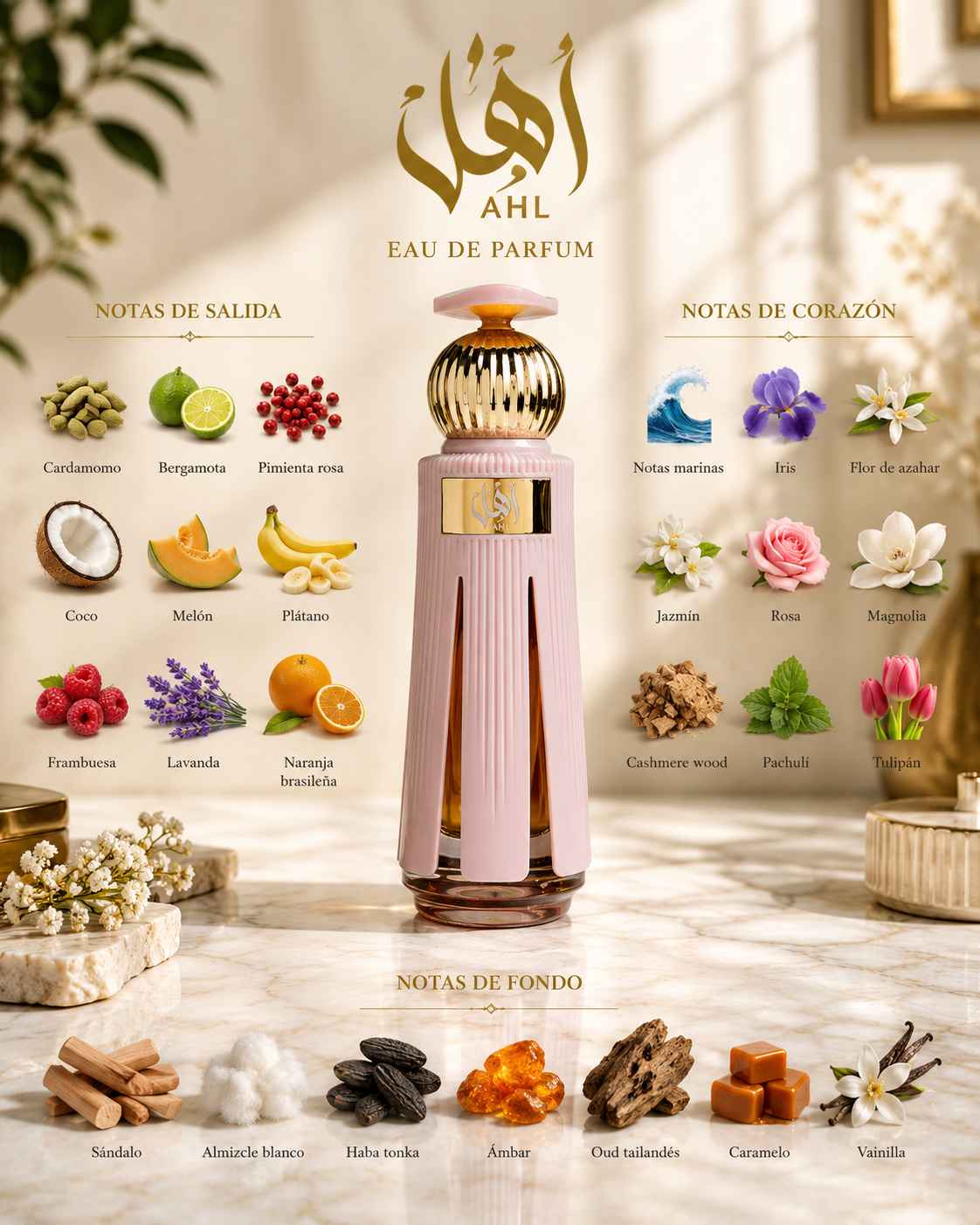 Ahmed Al Maghribi Ahl fragancia tropical especiada unisex