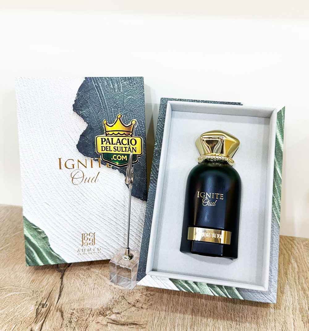 Ignite Oud Ahmed Al Maghribi perfume árabe oscuro elegante