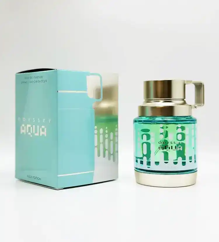Caja y frasco de Armaf Odyssey Aqua Edition EDP para hombre