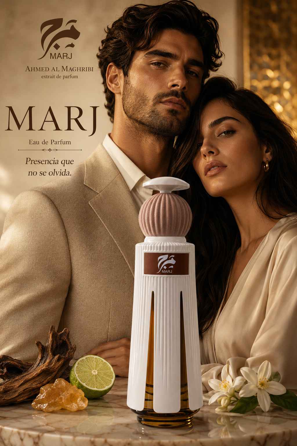 Perfume Marj con oud, miel y ámbar elegante