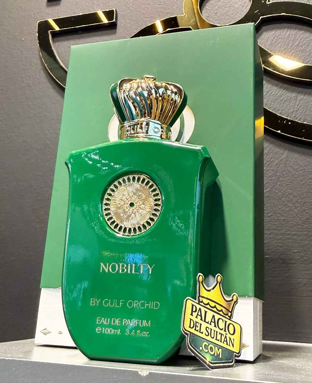 Gulf Orchid Nobility imagen del producto con caja y frasco estilo elegante y sobrio