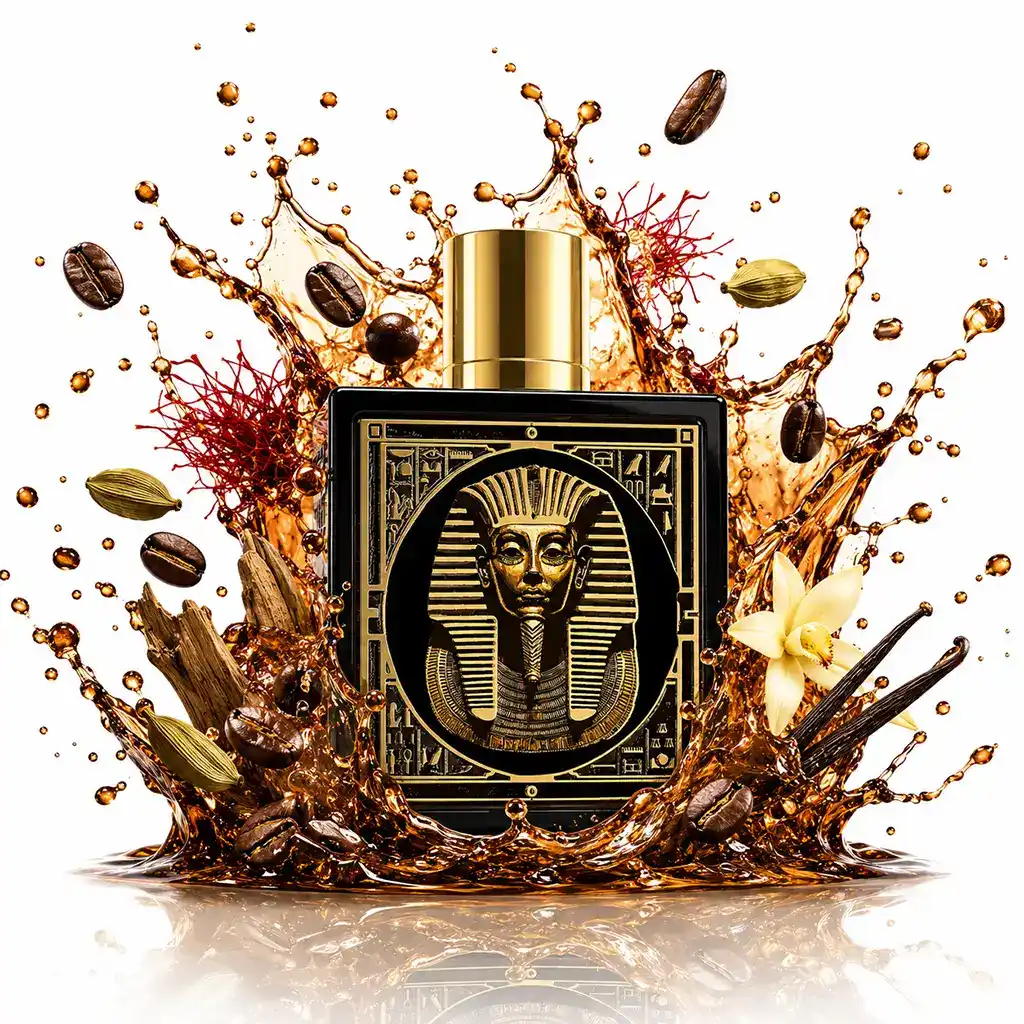 Rayhaan Pharaoh con efecto splash y gotas suspendidas alrededor