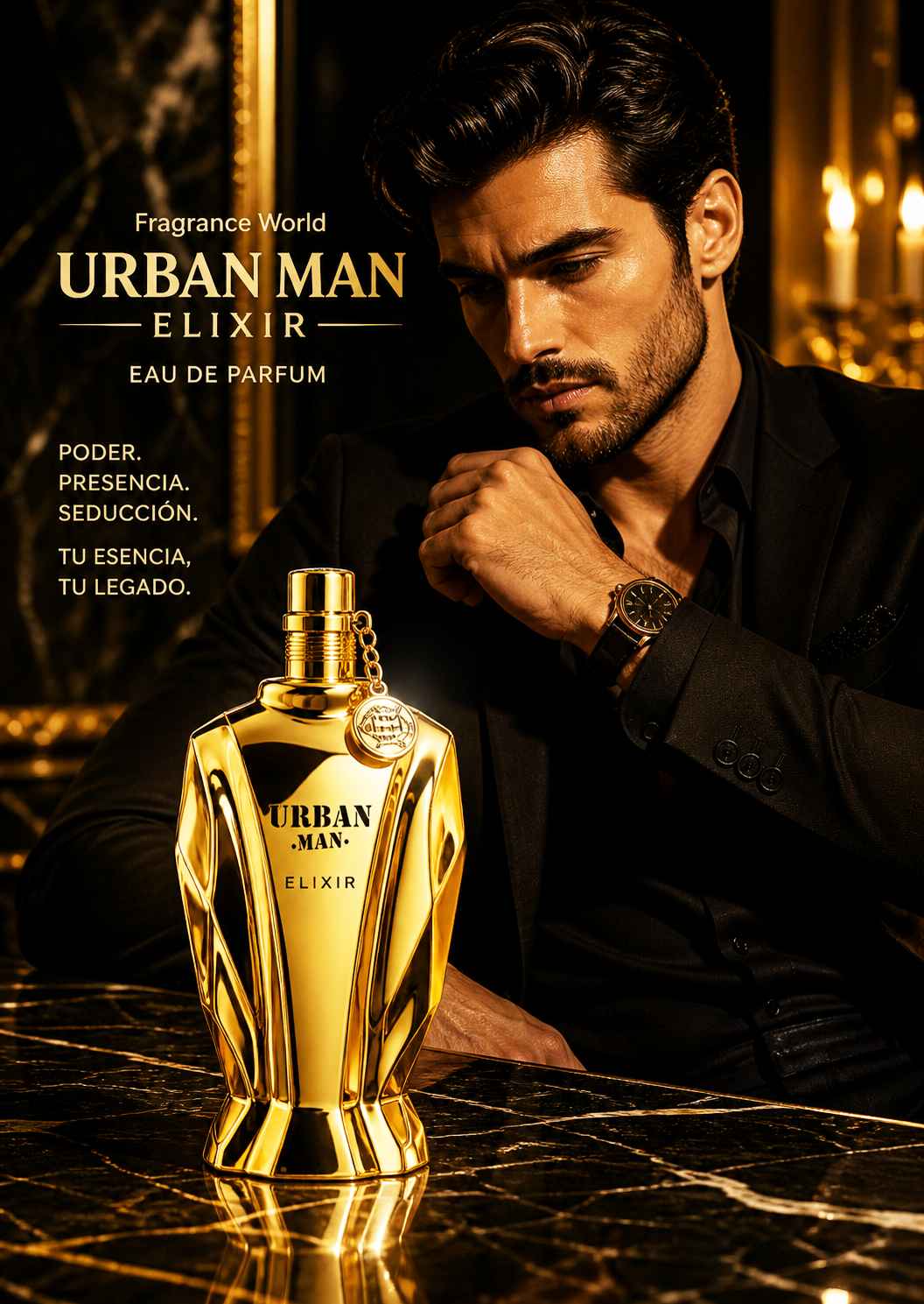 Fragrance World Urban Man Elixir perfume inspirado en Le Male Elixir