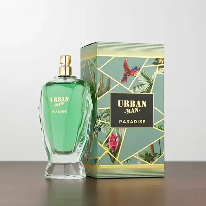Fragrance World Urban Man Paradise imagen del producto con estilo tropical suave y uso en verano
