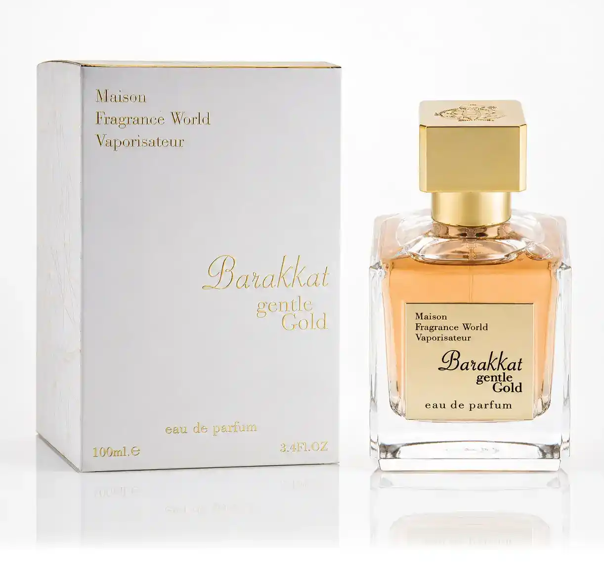 Barakkat Gentle Gold con presentación elegante inspirada en lujo