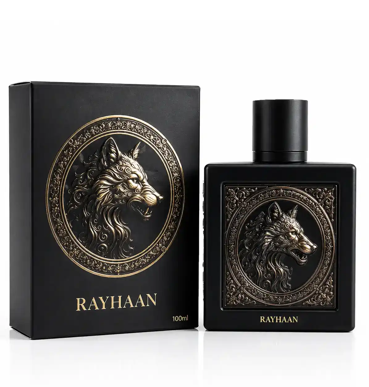 Rayhaan Wolf con reflejo sobre superficie brillante de estudio