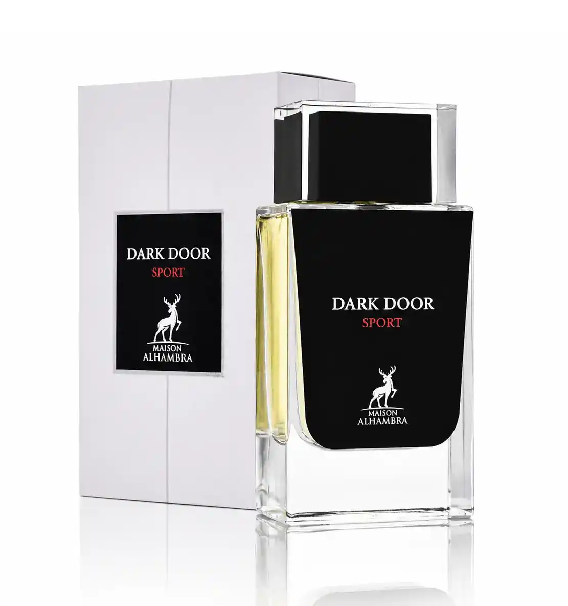 Perfume árabe Maison Alhambra Dark Door Sport para hombre.