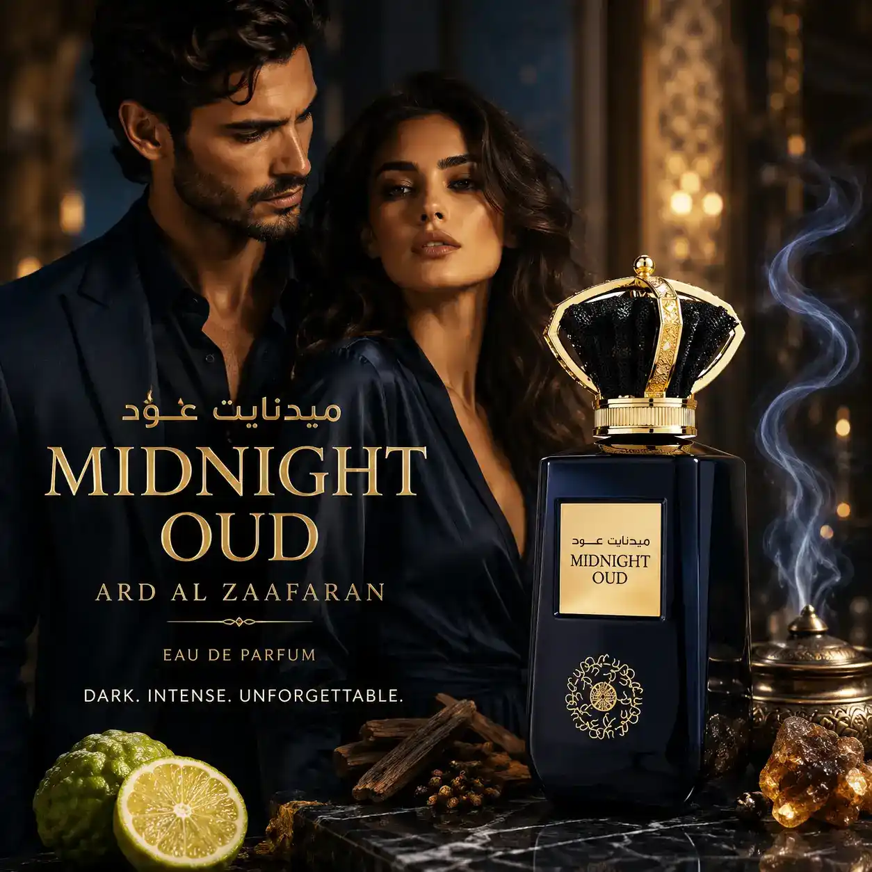 Ard Al Zaafaran Midnight Oud con bergamota, resinas y madera